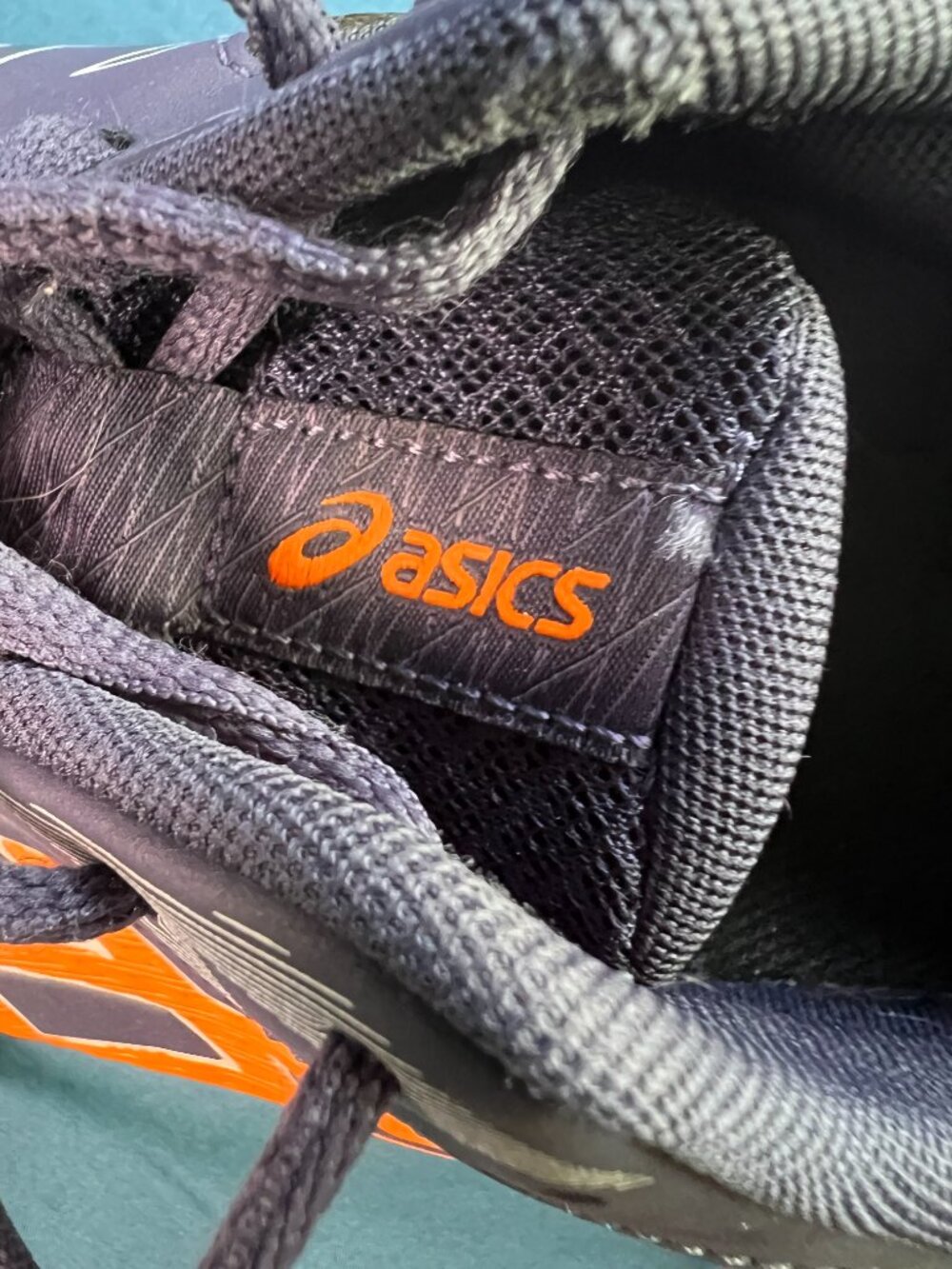 ASICS Gel-Rocket 11 Men’s Size 9.5 Blue Peacoat and Shock Orange - Picture 2 of 11